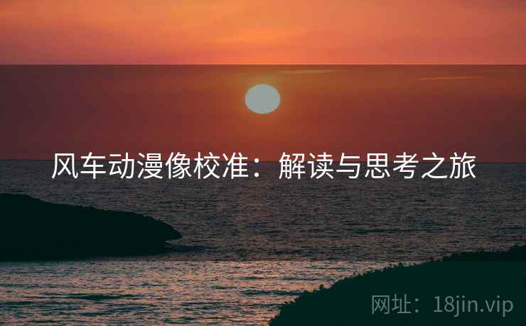 风车动漫像校准:解读与思考之旅 风车动漫像校准:解读与思考之旅