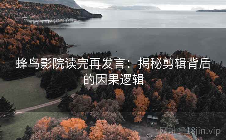 蜂鸟影院读完再发言：揭秘剪辑背后的因果逻辑