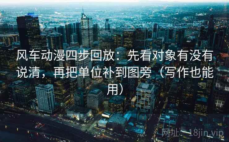 风车动漫四步回放：先看对象有没有说清，再把单位补到图旁（写作也能用）